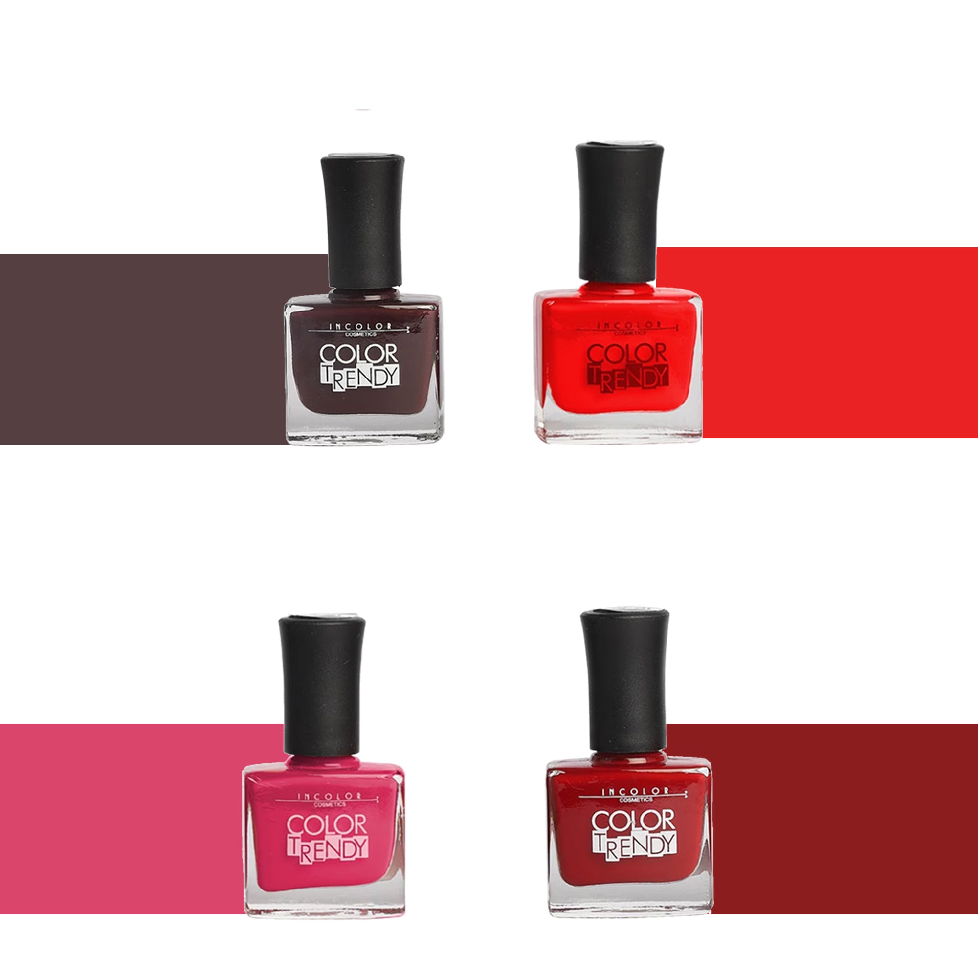 Buy SM FASHION Nail Polish Combo Set (Pack of 4) Quick Dry Gel Finish Nail  Paint | Wine,Wine Red,Deep Pink,Green | 7 ml Each Online at Low Prices in  India - Amazon.in