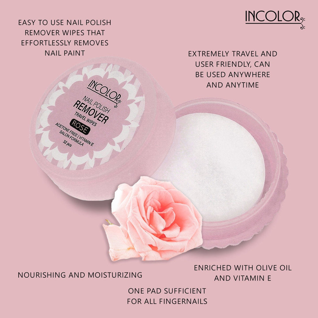 Nail Polish Remover Travel Wipes Incolor Cosmetics