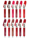 INCOLOR Pack of 12 Exposed Long Last Matte Effect Lip Gloss