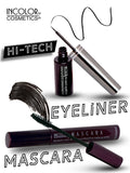 INCOLOR Pack of 2 Hi-Tech Eyeliner & Mascara Black